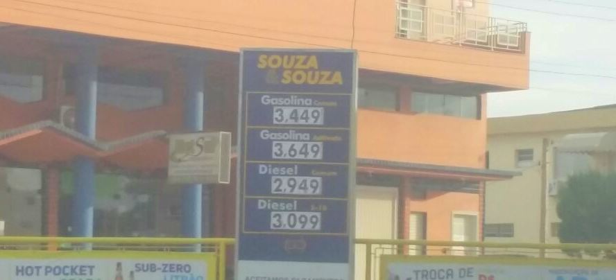 Com novo aumento, preço da gasolina chega a variar R$ 0,18 em Morro da Fumaça