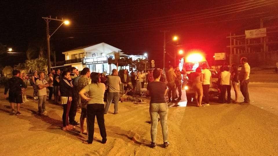 Motociclista fica gravemente ferido em acidente no centro de Morro da Fumaça