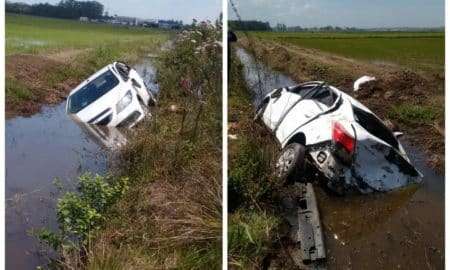 Mulher morre após capotamento na BR-101