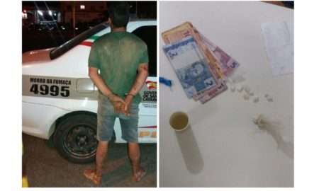 Traficante agride Policial Militar e é preso com cocaína em Morro da Fumaça