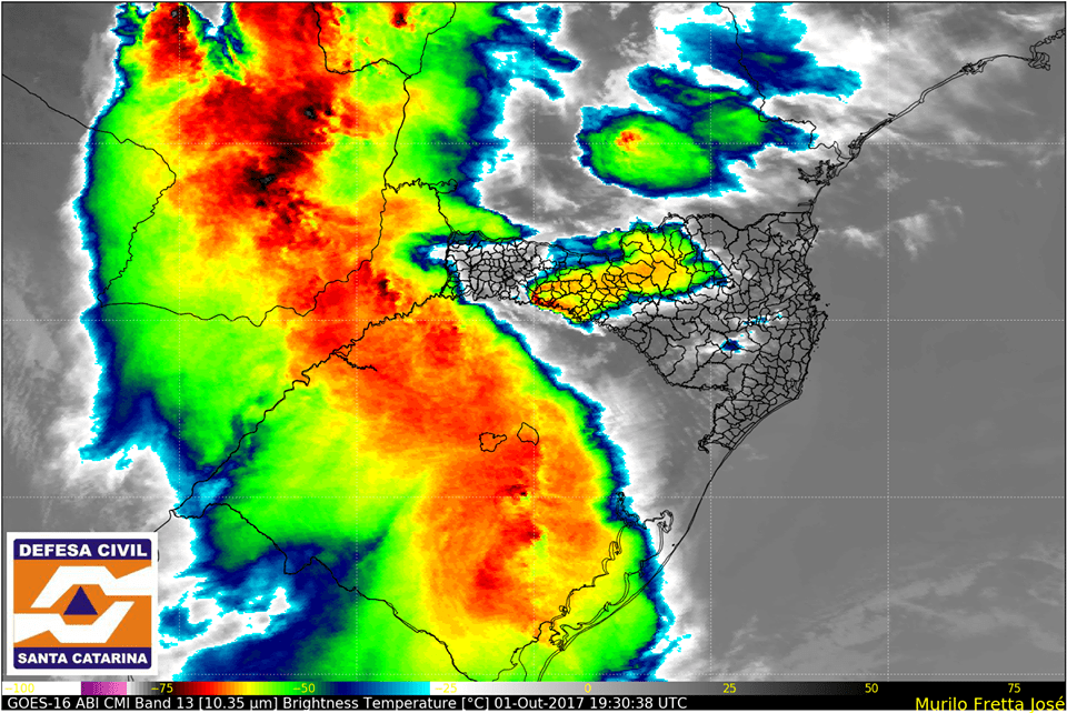 Frente fria traz chuva de volta para a região sul