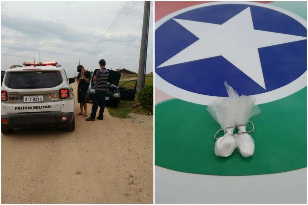 PM de Morro da Fumaça encontra buchas de cocaína em veículo no Bairro Bortolatto