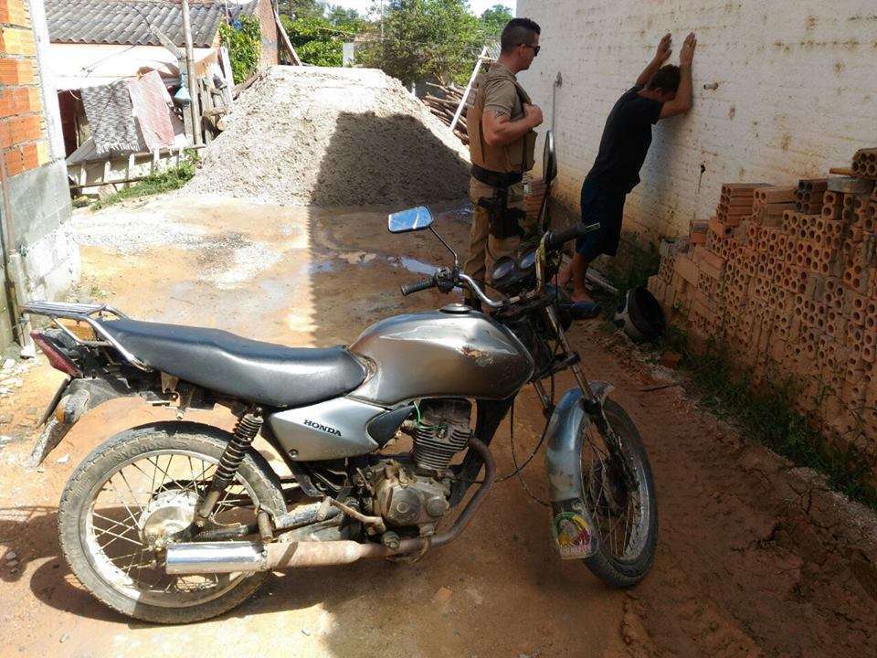 PM apreende moto sem o número do motor