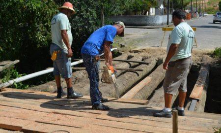 Prefeitura restaura ponte no bairro Maccari em Morro da Fumaça