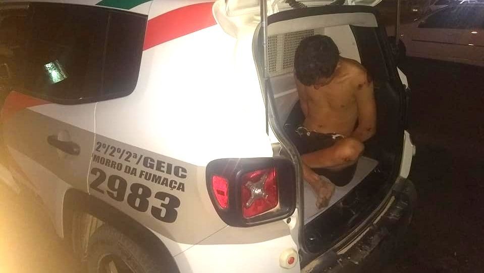 PM de Morro da Fumaça prende suspeito de assaltar taxista