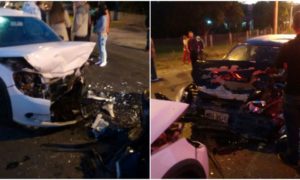 Saveiro e Celta colidem na SC-443