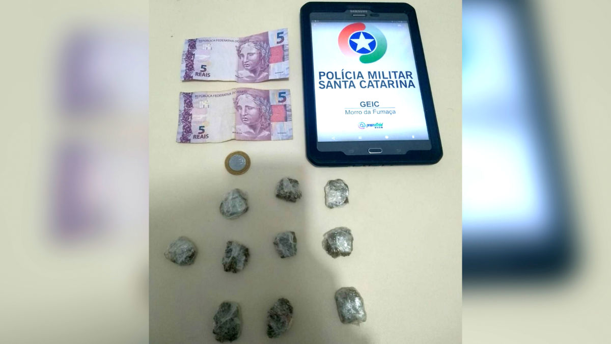 Polícia Militar prende traficante com maconha