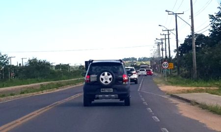 Movimento intenso na ida para o Balneário Esplanada