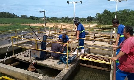 Samae trabalha na reforma da Estação de Tratamento de Água