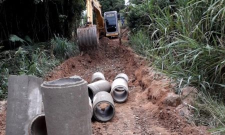 Construção de drenagem beneficia moradores de Linha Pagnan