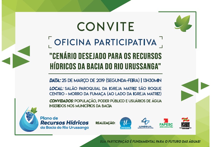 Em Morro da Fumaça, futuro da bacia do Rio Urussanga será decidido em oficinas participativas