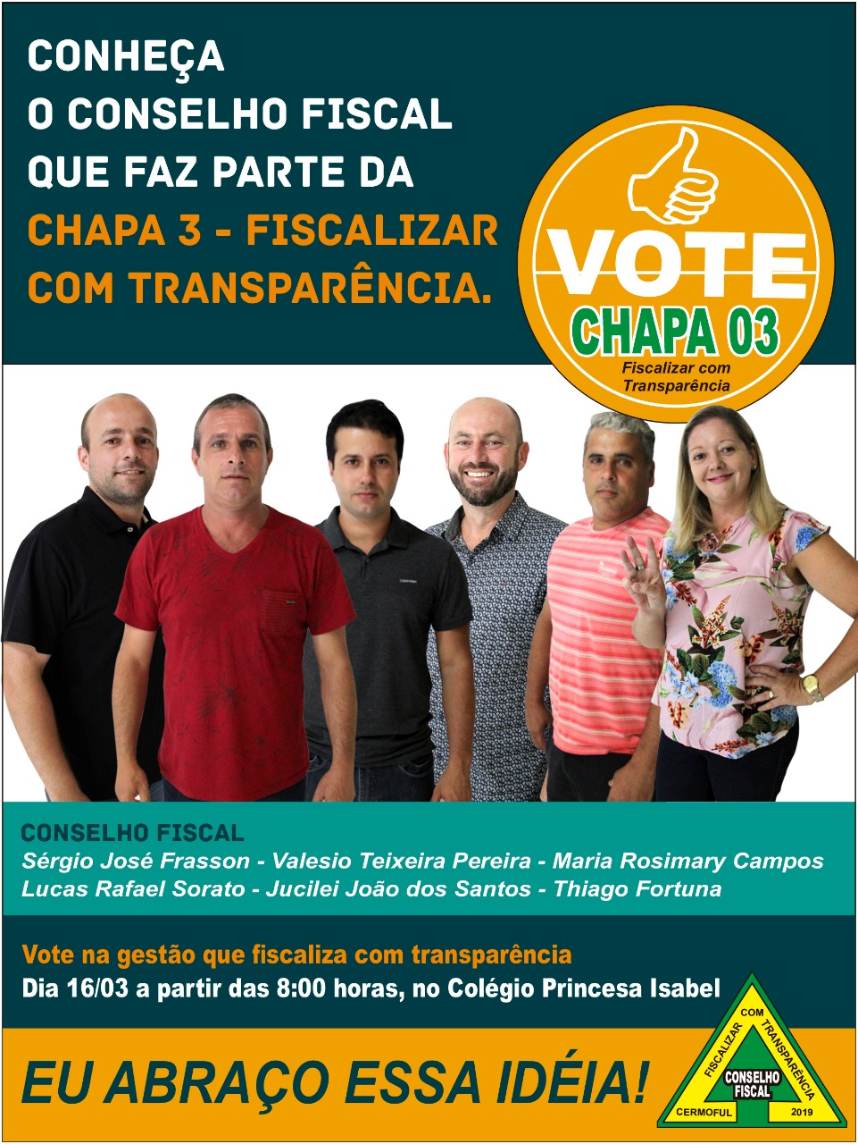 “Fiscalizar com Transparência” é a aposta da Chapa 3 para o Conselho Fiscal