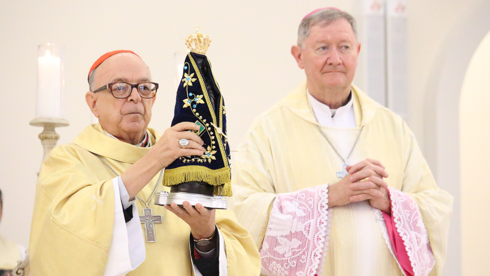 Imagem de Nossa Senhora Aparecida é entronizada no Santuário SCMJ