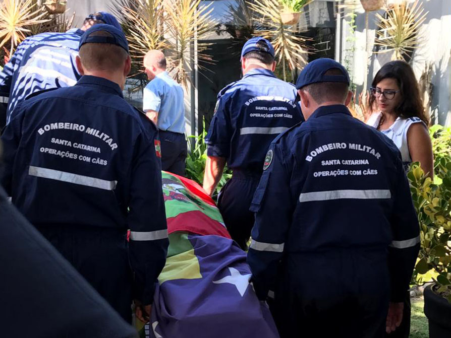 Cão dos Bombeiros morto em Morro da Fumaça é cremado