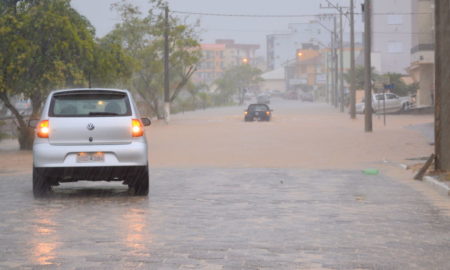 Chuva deixa ruas alagadas em Morro da Fumaça