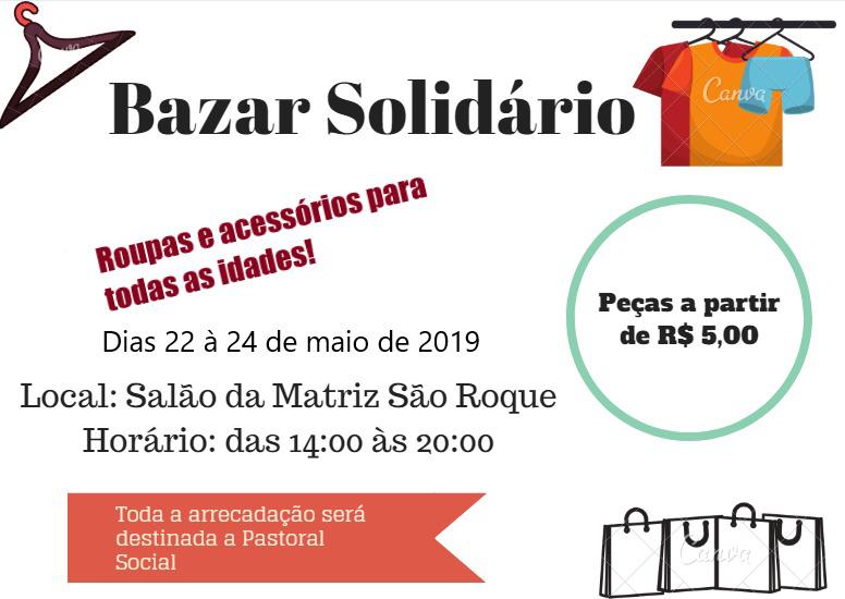 Morro da Fumaça realiza Bazar Solidário a partir de hoje