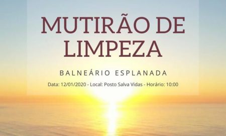 5º Mutirão de Limpeza do Balneário Esplanada acontece no domingo