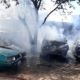 Incêndio atinge quatro carros no Bairro de Costa