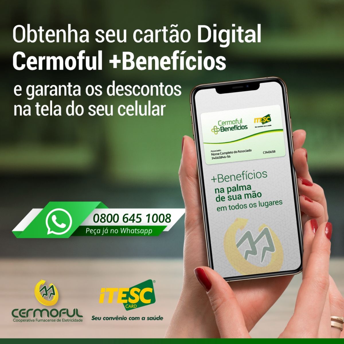 Cartão Cermoful + Benefícios pode ser solicitado por WhatsApp