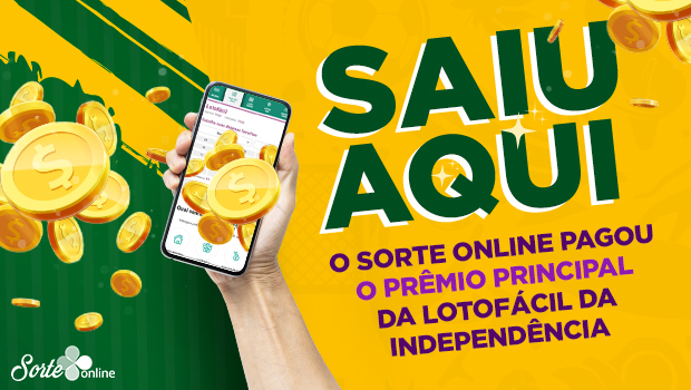 Sorte Online tem bolão ganhador do prêmio principal da Lotofácil da Independência