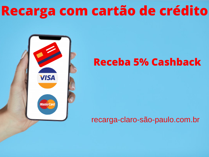 Recarga Claro com cartão de crédito pelo celular no SP