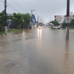 Temporal deixa ruas alagadas em Morro da Fumaça