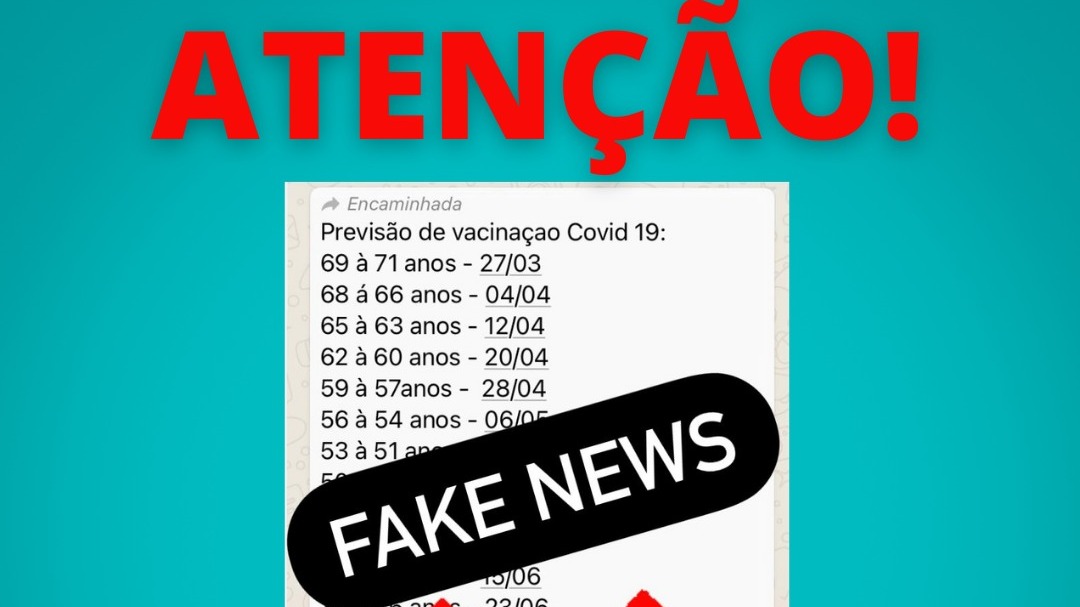 Fake News: programação de vacinação contra a Covid-19 feita pelas redes sociais é falsa