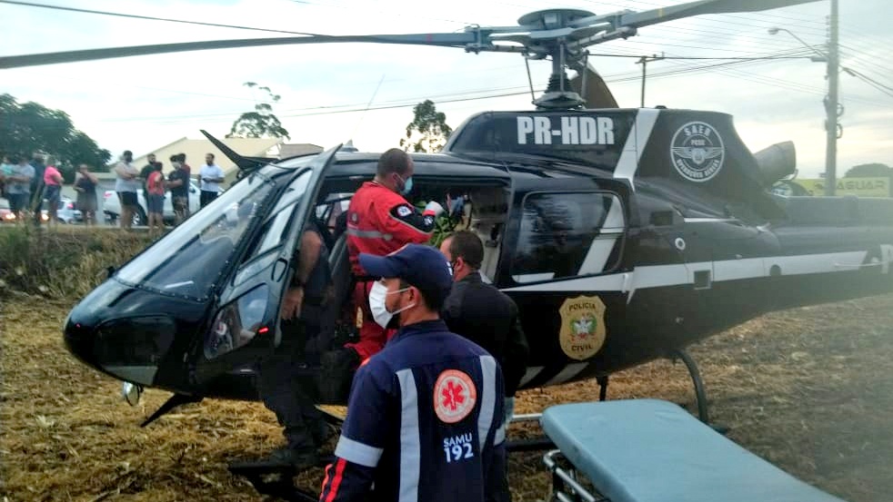 Samu de Morro da Fumaça presta apoio em acidente grave em Jaguaruna