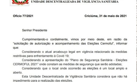 Documento do Governo do Estado libera eleição da Cermoful dia 13