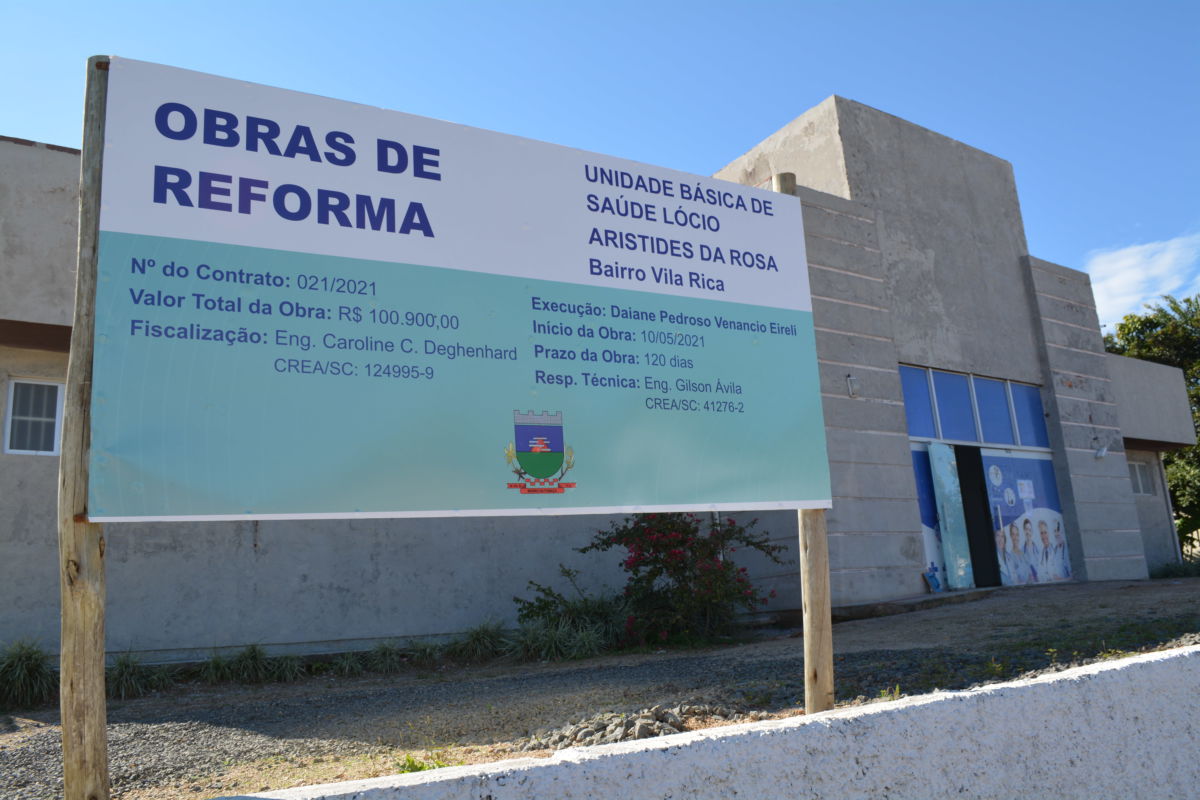 Mais três unidades de saúde passam por reformas em Morro da Fumaça