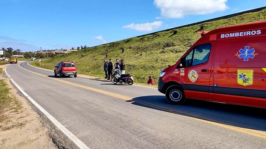 Colisão deixa motociclista de Morro da Fumaça ferido