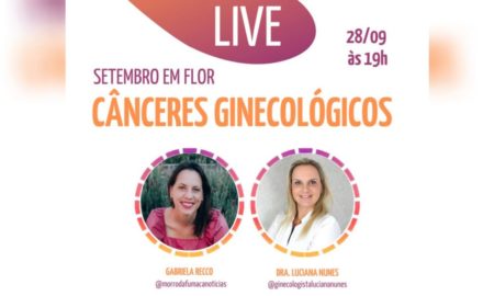 Câncer ginecológico é tema de live nesta terça-feira