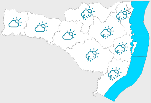 Domingo será de sol e temporais isolados durante a tarde