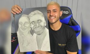 Jovem artista retrata em desenhos a emoção das pessoas