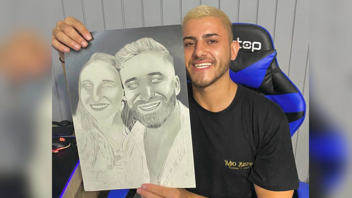 Jovem artista retrata em desenhos a emoção das pessoas