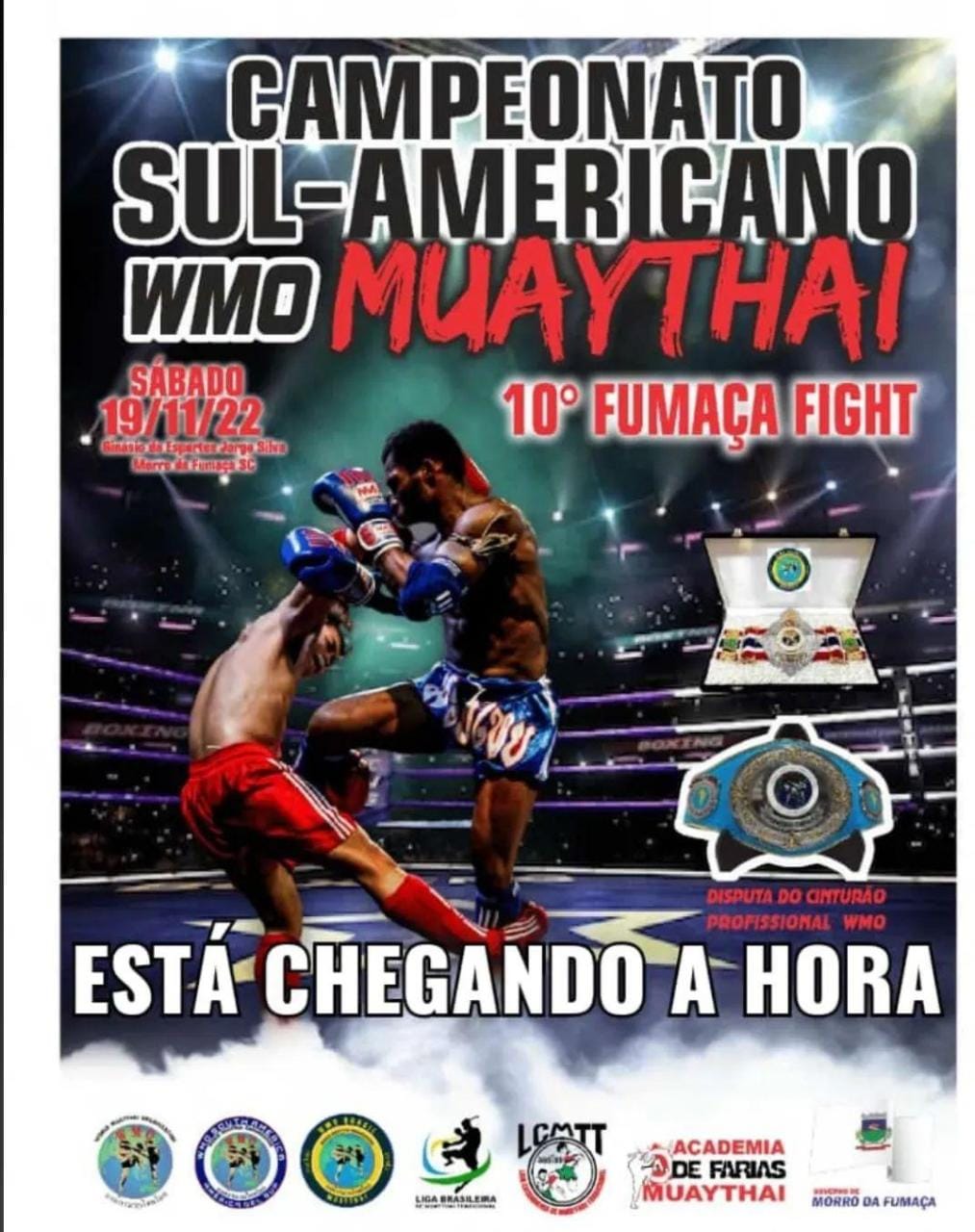 Atletas internacionais e nacionais confirmam presença do Campeonato Sul-Americano WMO de Muaythai