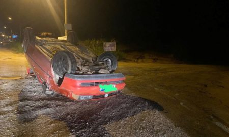 Acidente com capotamento é registrado na Rodovia Genésio Mazon