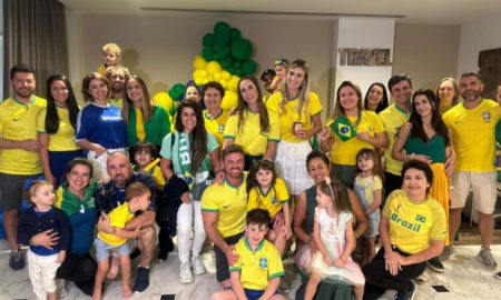 Fumacense em festa com brasileiros no Qatar pelo início da Copa do Mundo