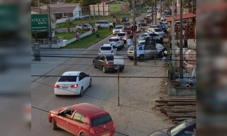 Filas no retorno do Balneário Esplanada