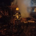 Casa é destruída por incêndio no Distrito de Estação Cocal