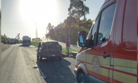 Bombeiros de Morro da Fumaça atendem acidente na BR-101