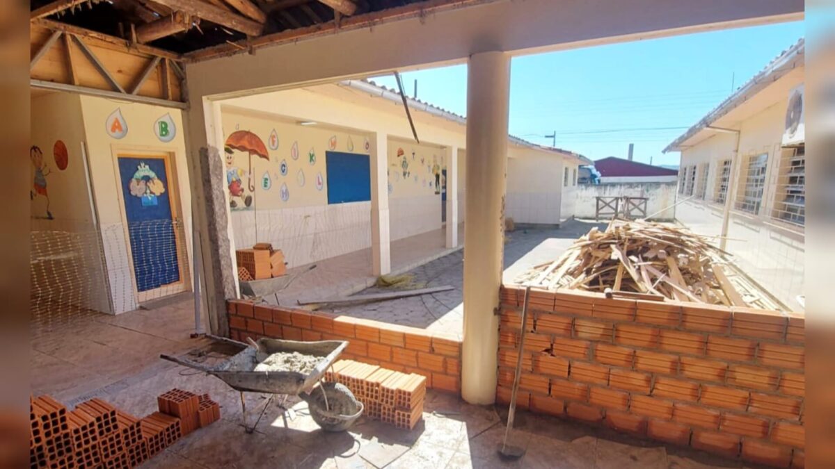 Escola Pietro Maccari recebe obras de melhoria e ampliação do espaço