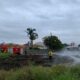 Fogo em terreno baldio prejudica aulas na Escola Pietro Maccari