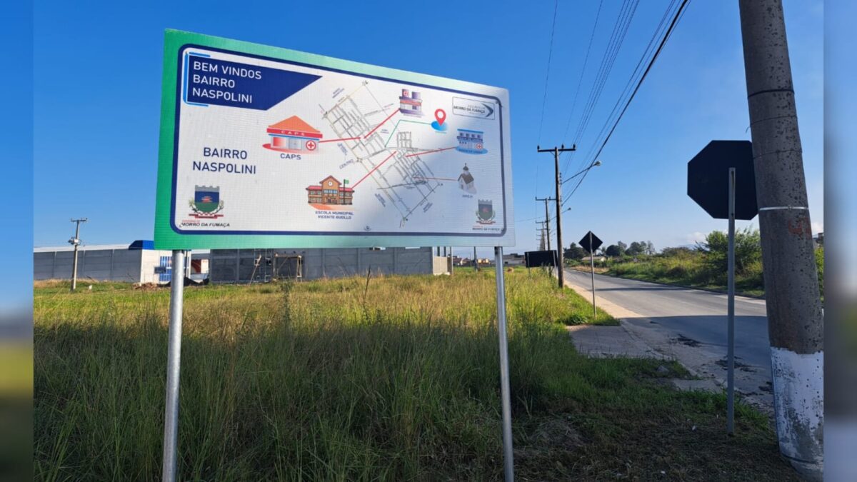 Placas de localização são instaladas nos bairros de Morro da Fumaça