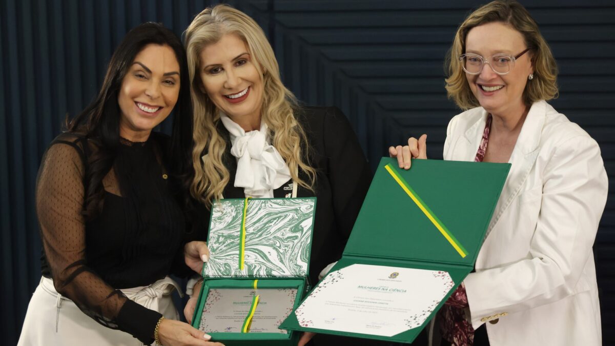 Reitora Luciane Bisognin Ceretta recebe Prêmio Mulheres na Ciência