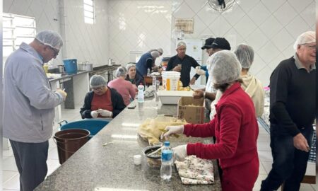 Grande estrutura para receber o público na Festa de Nossa Senhora do Carmo