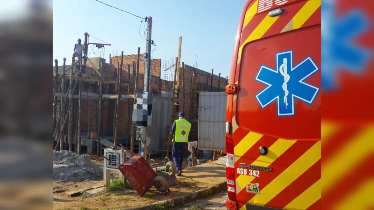 Homem fica ferido após cair de andaime no Bairro Barracão