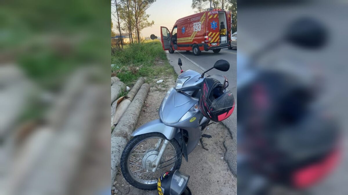Motociclista colide com cachorro e sofre queda na Rodovia Genésio Mazon