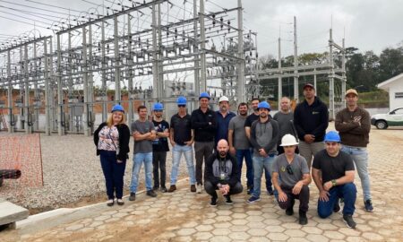 Estudantes do IFSC visitam nova subestação da Cermoful Energia