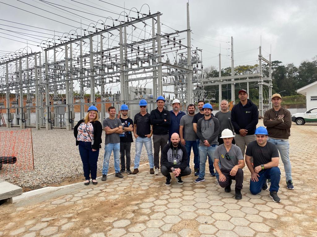 Estudantes do IFSC visitam nova subestação da Cermoful Energia